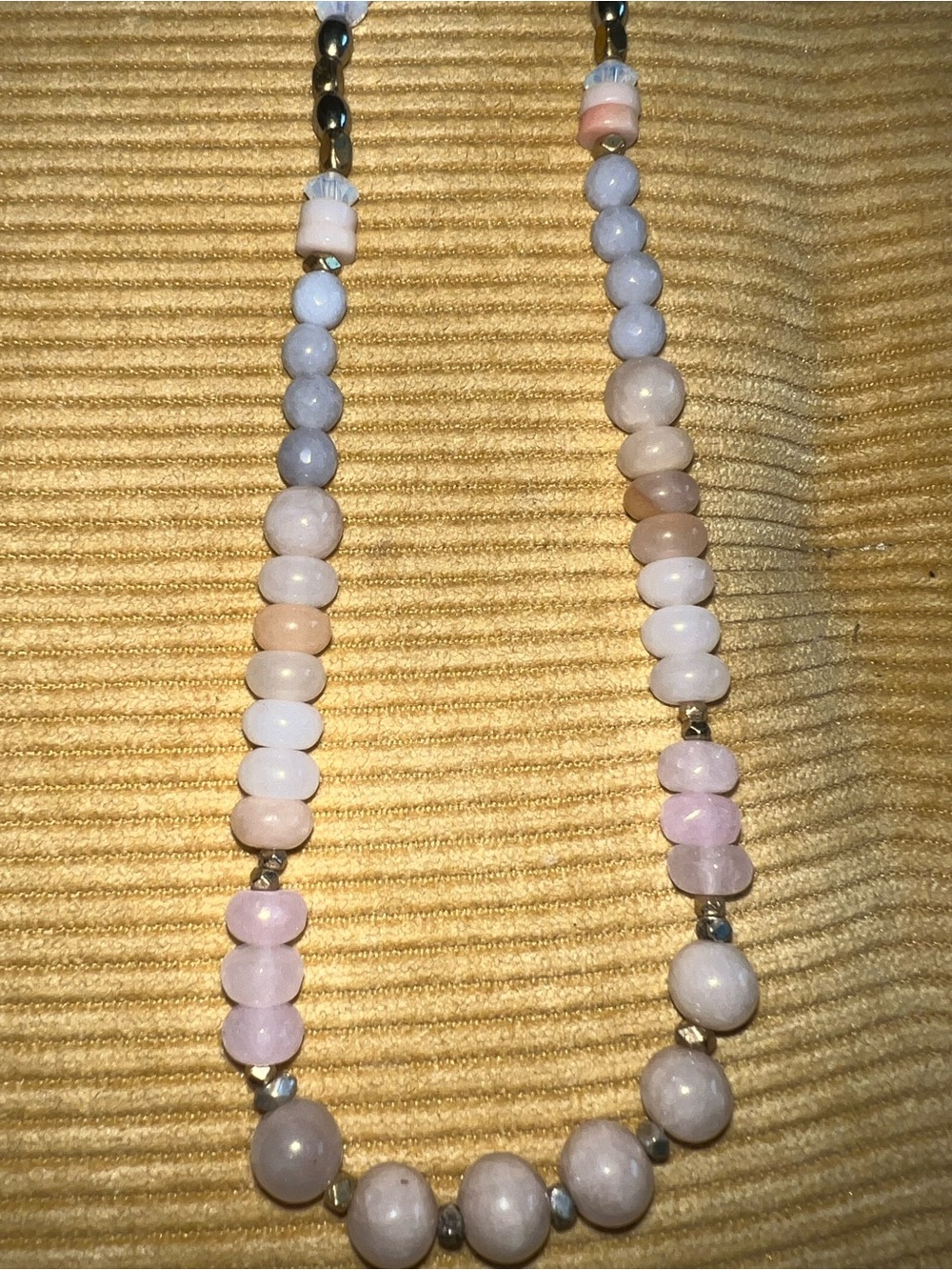 Pastel Pink Beaded Women's Necklace